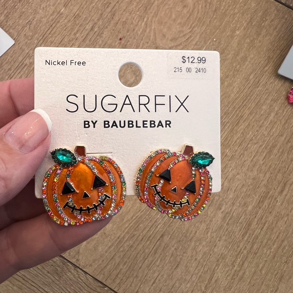 BaubleBar Orange Pumpkin Earrings